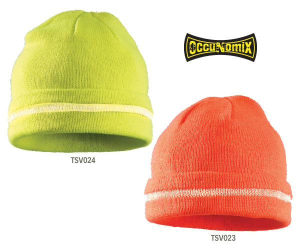 Reflective High-Viz Knit Hat - Orange - One Size