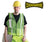 Basic Lime Economy Vest with Pockets - 4X