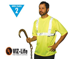 Reflective Short Sleeve Class 2 Lime T-Shirt - Large