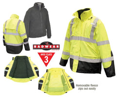 Class 3 Three-In-One Parka - Lime - Large