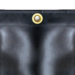 Black Solid 18 Oz. Vinyl Tarp - 7 Foot x 15 Foot