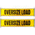 VULCAN Oversize Load Banner with Heavy Duty Stretch Cords and Metal Hooks - 2 Pack - Reflective - 18 Inch x 84 Inch