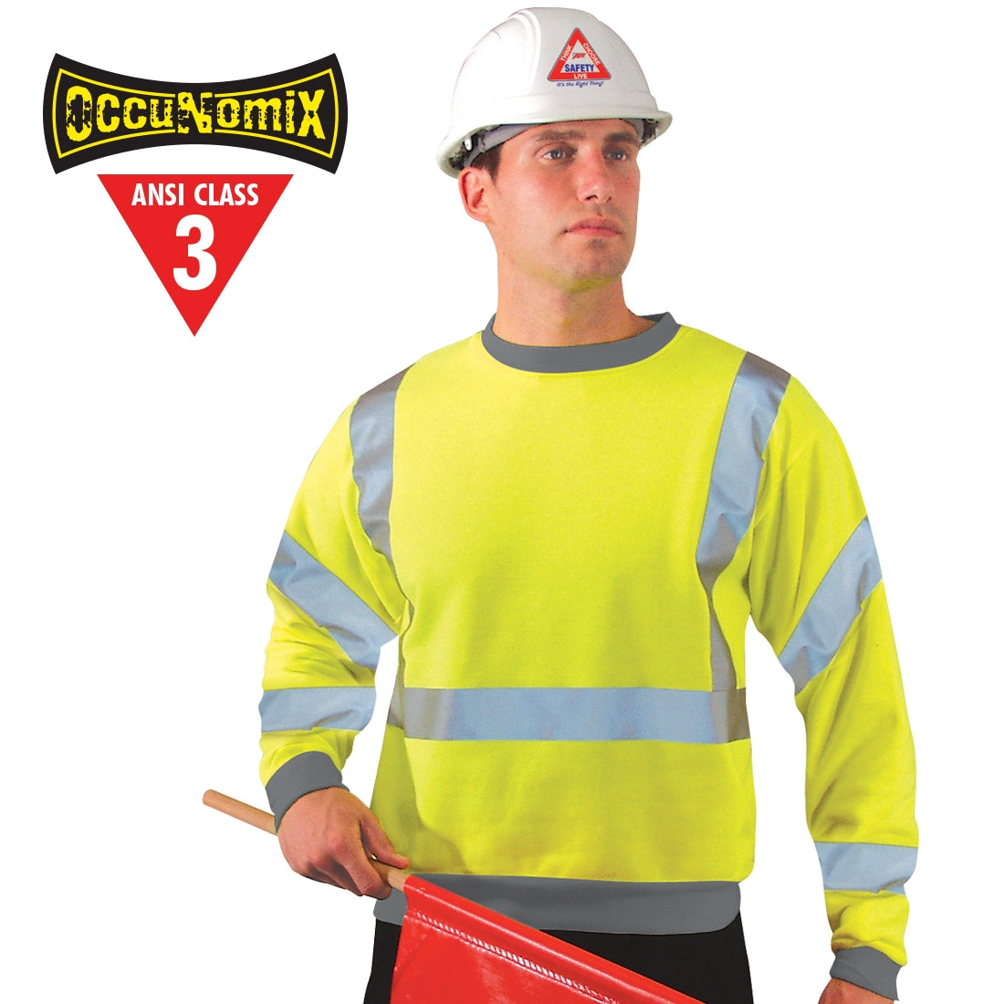 High-Viz Crewneck Sweatshirt - Lime - 2X