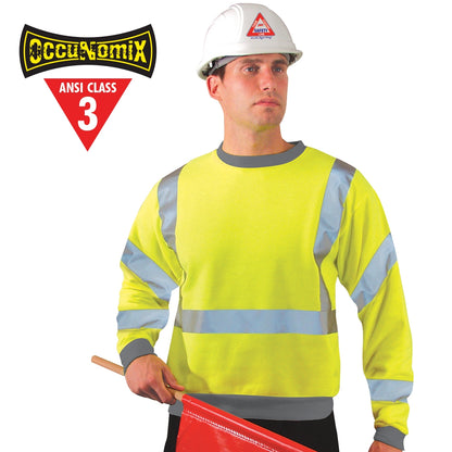 High-Viz Crewneck Sweatshirt - Lime - 2X