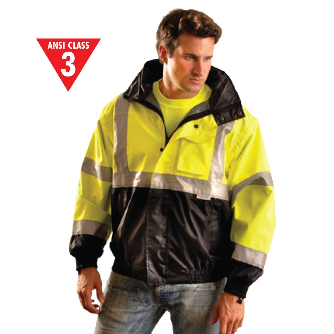 Safety Apparel - ANSI Class 3 Bomber Jacket | TrucknTow.com