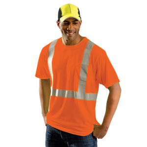 Reflective Wicking T-Shirt Ansi Class 2 Orange - XL