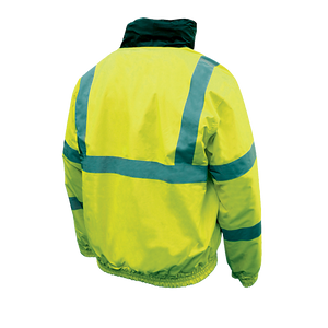 Class 3 Bomber Jacket with Quilted Liner - Lime - Large