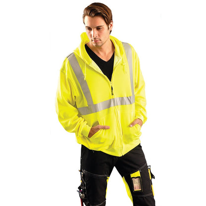 Class 2 Zipper Classic Hoodie - Lime - Large
