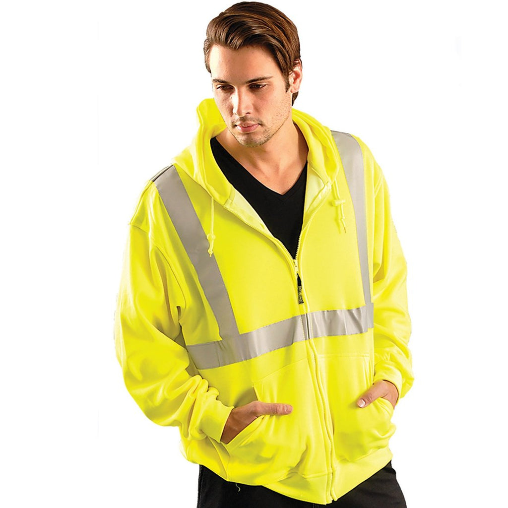 Class 2 Zipper Classic Hoodie - Lime - Large