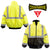 Class 3 Black Bottom Bomber Jacket - 5XL
