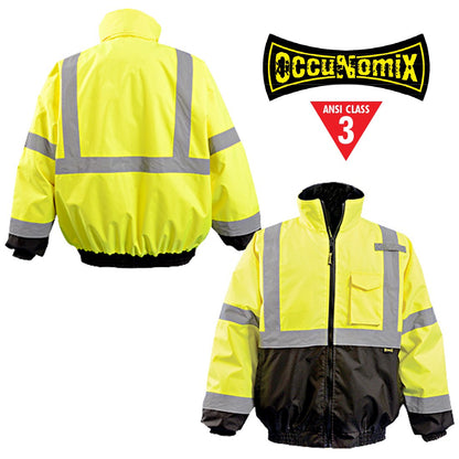Class 3 Black Bottom Bomber Jacket - 5XL