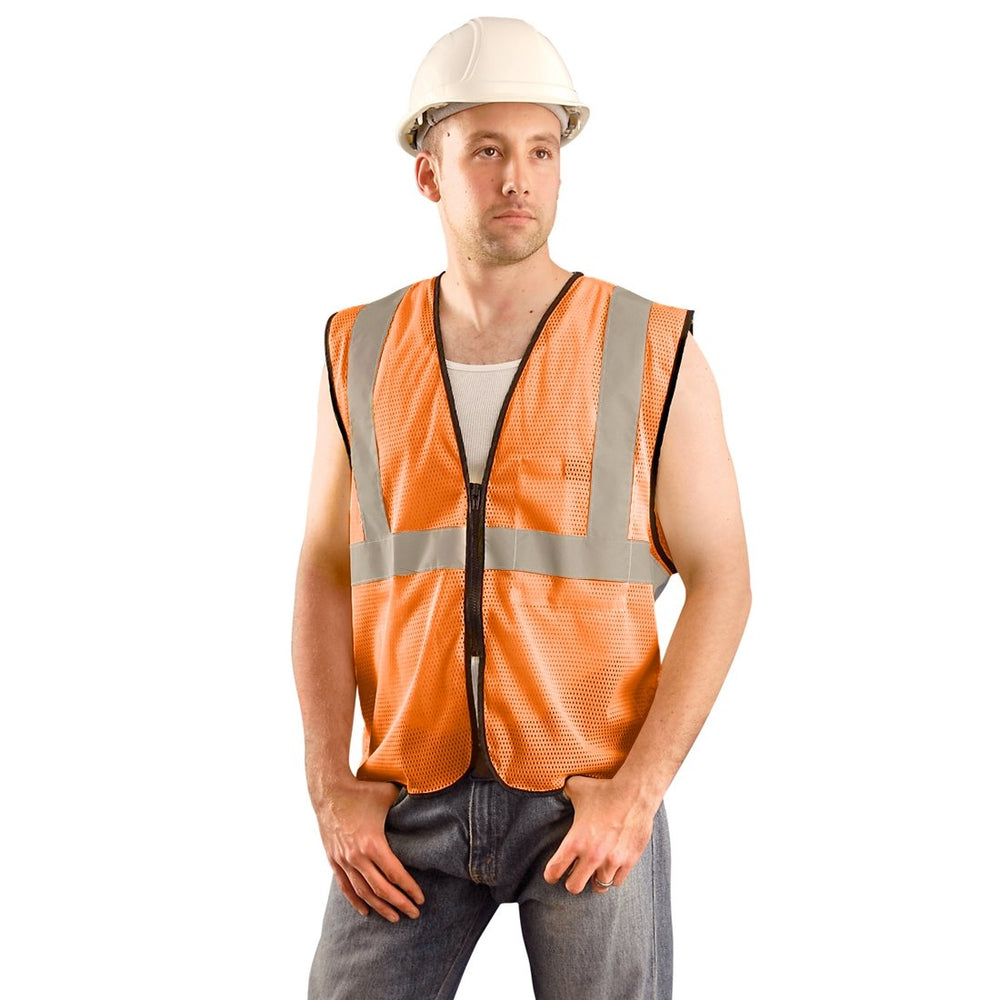Class 2 Mesh Vest - Orange 4X/5X