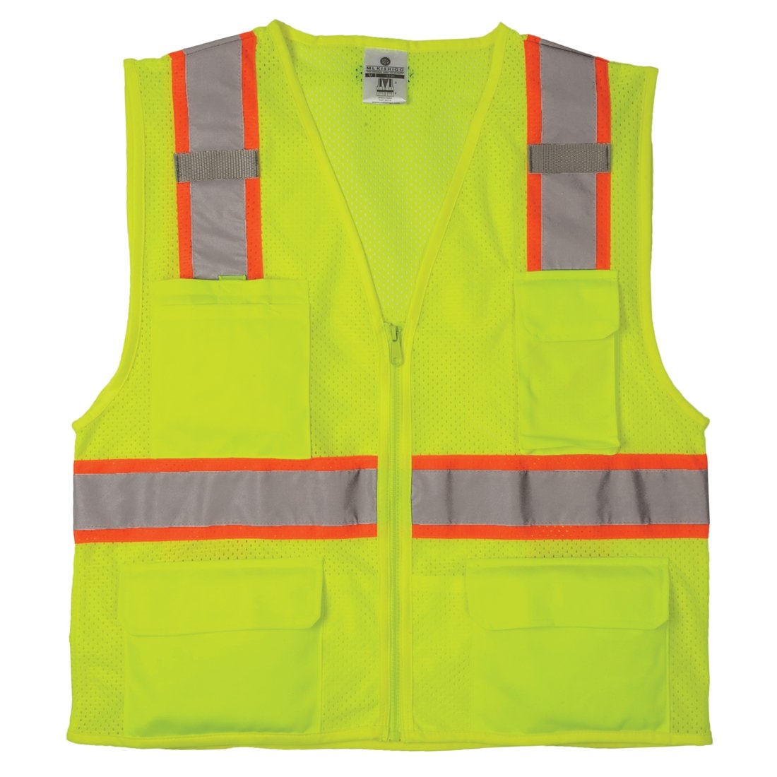 Class 2 Ultra-Cool Multi-Pocket Vest - Lime - 4X