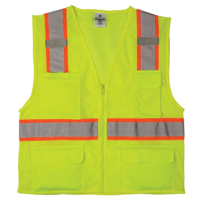 Class 2 Ultra-Cool Multi-Pocket Vest - Lime - 4X
