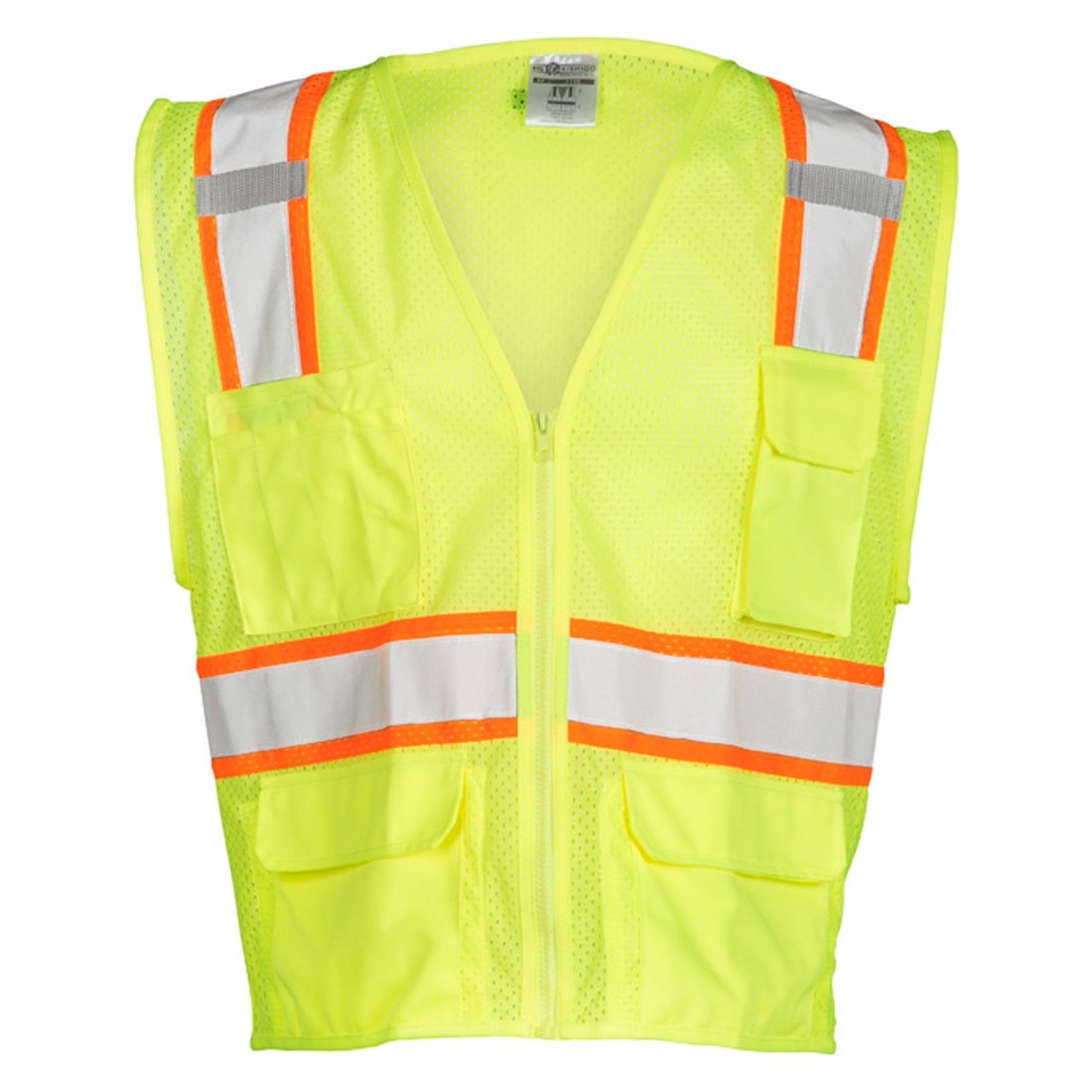 Class 2 Ultra-Cool Multi-Pocket Vest - Lime - 4X