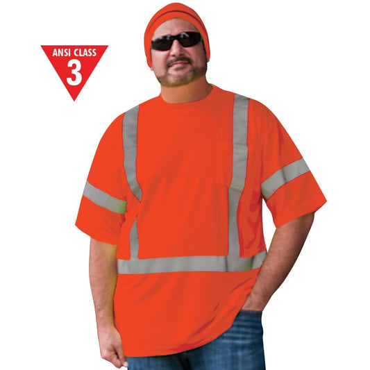 Class 3 Crew Neck Stretch Tee - Orange - Medium