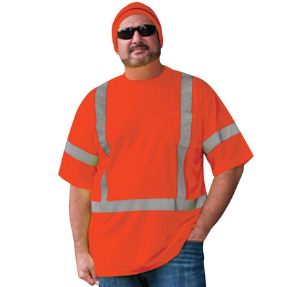 Class 3 Crew Neck Stretch Tee - Orange - Large