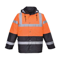 High Visibility - Two Tone Traffic Jacket - Orange/Navy Blue - Small