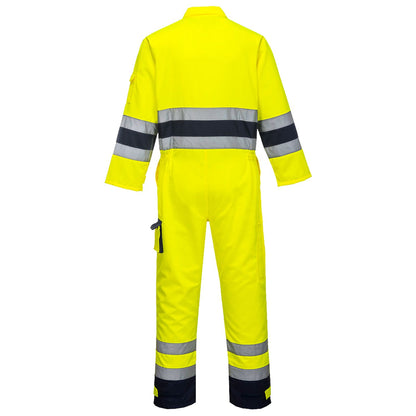 Portwest Nantes Hi-Vis Coverall Yellow/Navy - XXXL