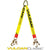 VULCAN Web Bridle with Universal RTJ Frame Hook Clusters - Standard Length 40 Inch - Classic Yellow - 4,700 Pound Safe Working Load
