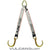VULCAN Web Bridle with Forged 8 Inch J Hooks - 47 Inch - Silver Series - 4,700 Pound Safe Working Load