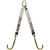 VULCAN Web Bridle with Forged 15 Inch J Hooks - 54 Inch - Silver Series - 4,700 Pound Safe Working Load
