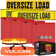 VULCAN Wide Load Kit For Pilot Cars - Includes (1) Hinged Aluminum 12x60