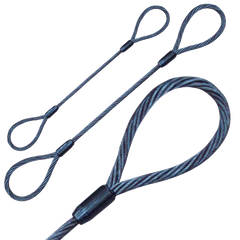 Wire Rope Sling - 1/2 Inch x 12 Foot - 5000 Pounds 3800 Pounds 10200 Pounds