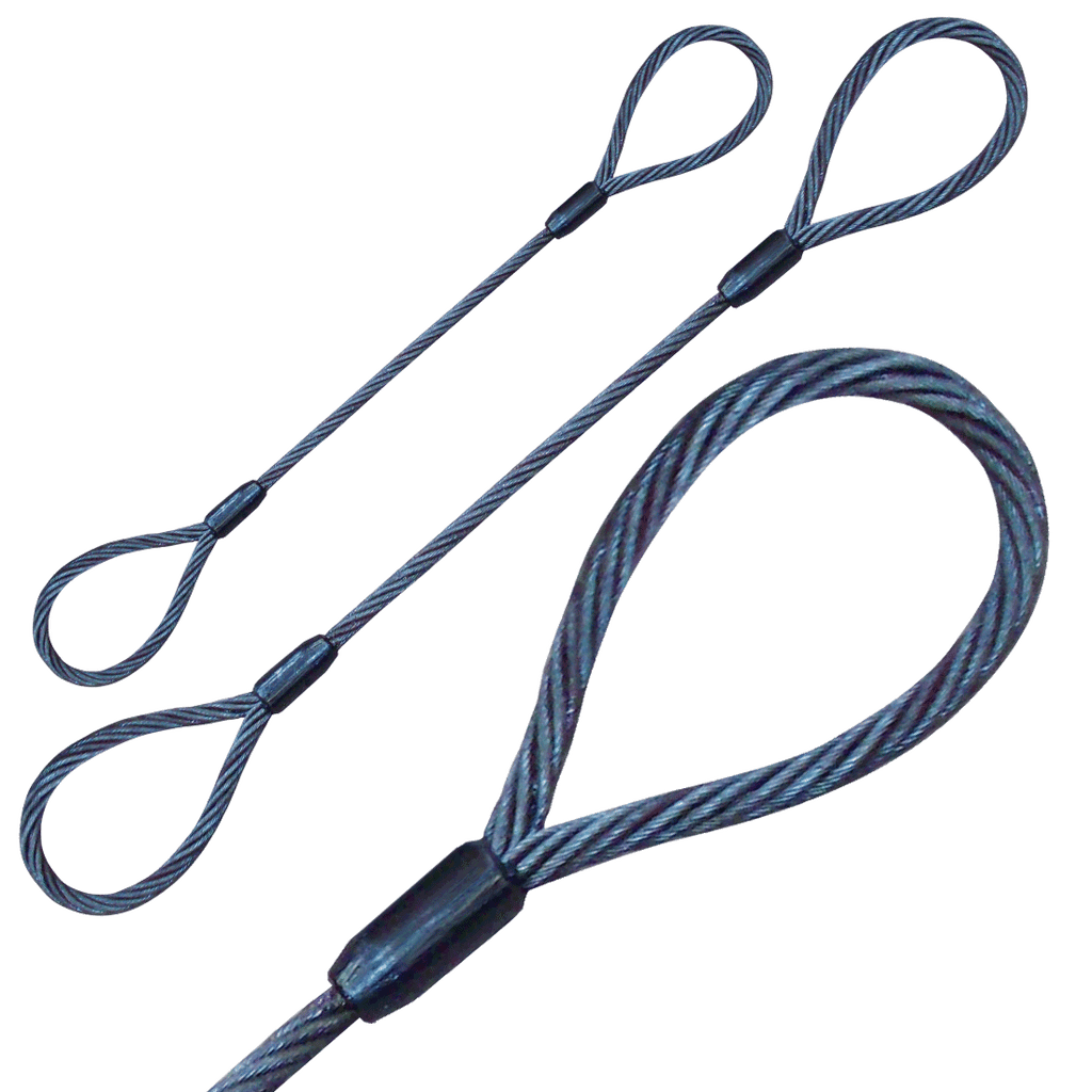 Wire Rope Sling - 3/4 Inch x 10 Foot - 11200 Pounds 8200 Pounds 22000 Pounds