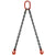 VULCAN Double Leg Mechanical Lifting Sling with Grab Hooks - 3/8 Inch - Grade 80 - 15 Feet