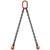 VULCAN Double Leg Mechanical Lifting Sling with Grab Hooks - 9/32 Inch - Grade 80 - 15 Feet