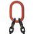 VULCAN Double Leg Mechanical Lifting Sling with Grab Hooks - 3/8 Inch - Grade 80 - 15 Feet