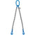 VULCAN Double Chain Slings with Grab Hooks - 3/8 Inch - Grade 120 - 15 Feet