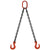 VULCAN Double Leg Mechanical Lifting Sling with Sling Hooks - 9/32 Inch - Grade 80 - 10 Feet