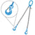 VULCAN Double Chain Slings with Sling Hooks - 9/32 Inch - Grade 120 - 5 Feet