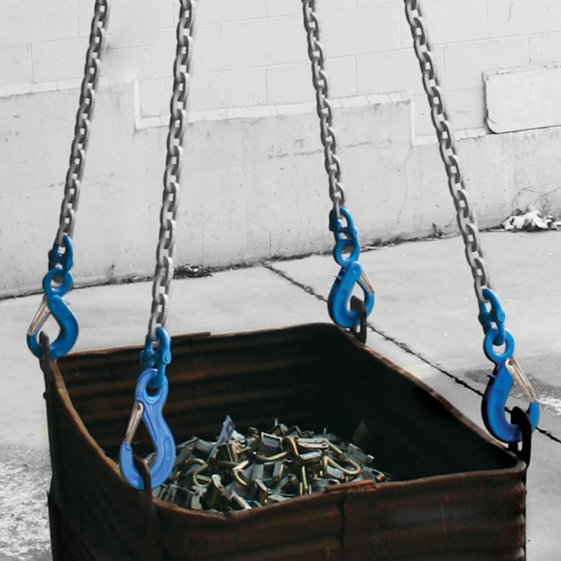 VULCAN Double Chain Slings with Sling Hooks - 3/8 Inch - Grade 120 - 10 Feet