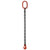 VULCAN Single Leg Mechanical Lifting Sling with Grab Hook - 3/8 Inch - Grade 80 - 5 Feet