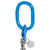 VULCAN Single Chain Slings with Grab Hooks - 1/2 Inch - Grade 120 - 15 Feet