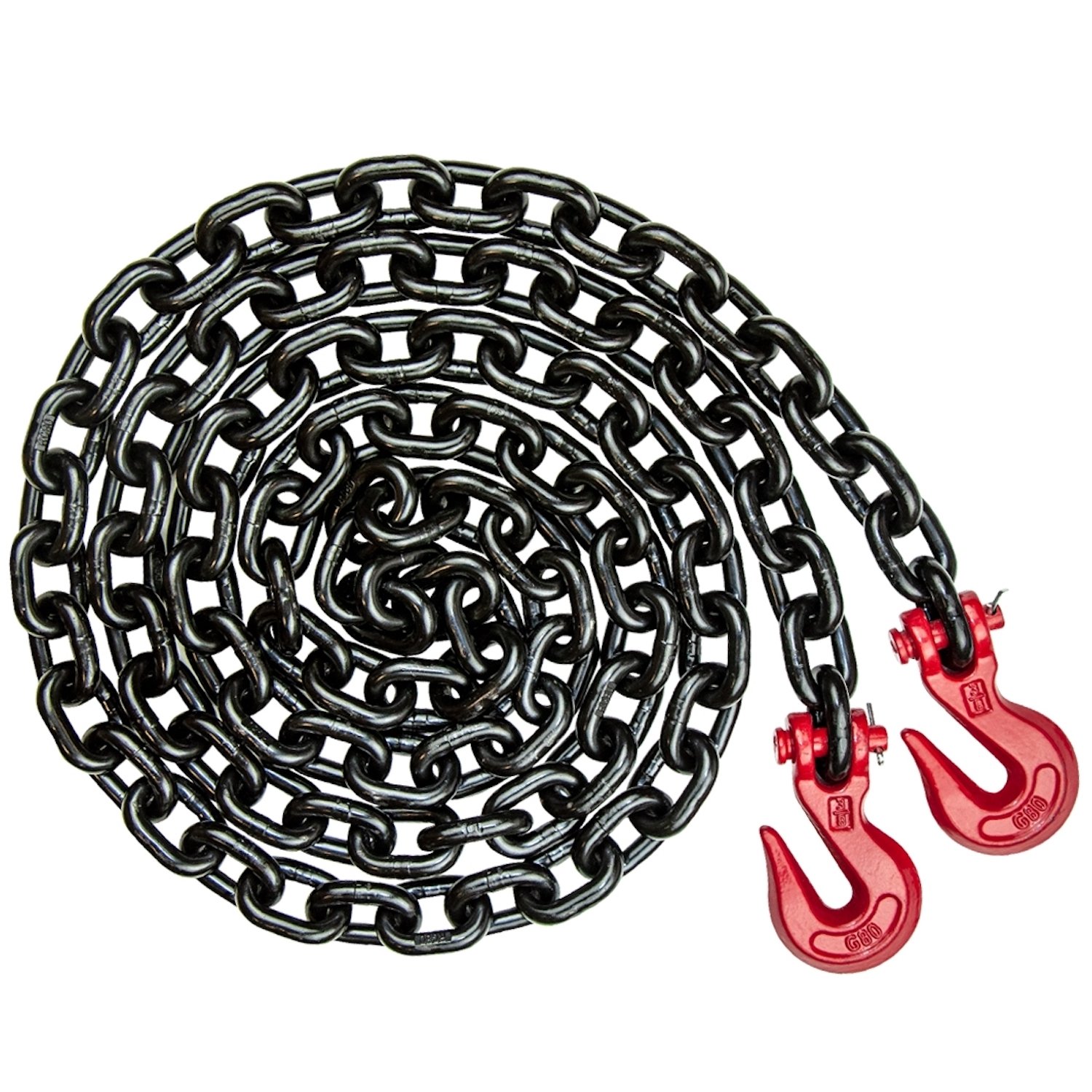 10mm Grade 80 Lashing Chain For Load Binder Choose Length With Sling Hook 