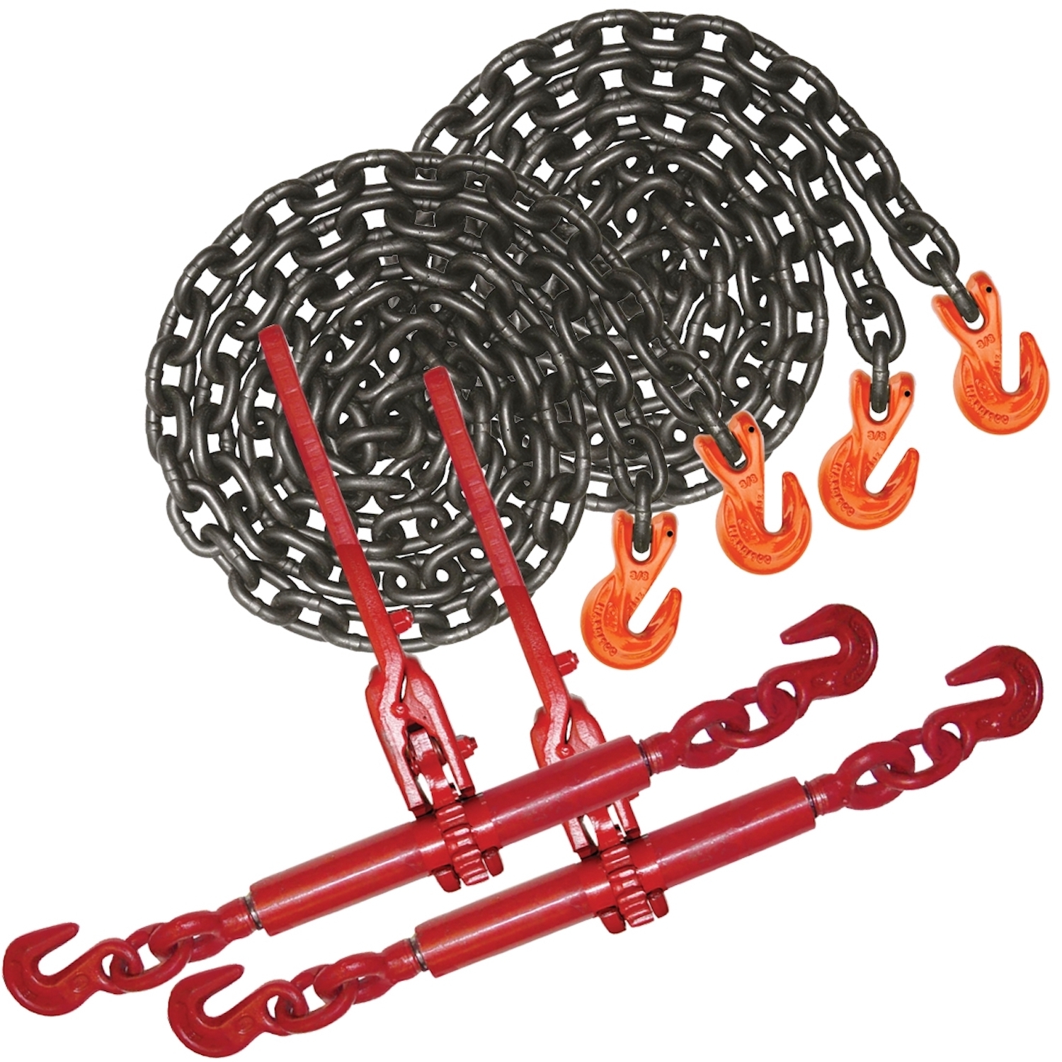 Grade 70-5//16 Inch x 10 Foot 4,700 Pound Safe Working Load VULCAN Chain and Load Binder Kit