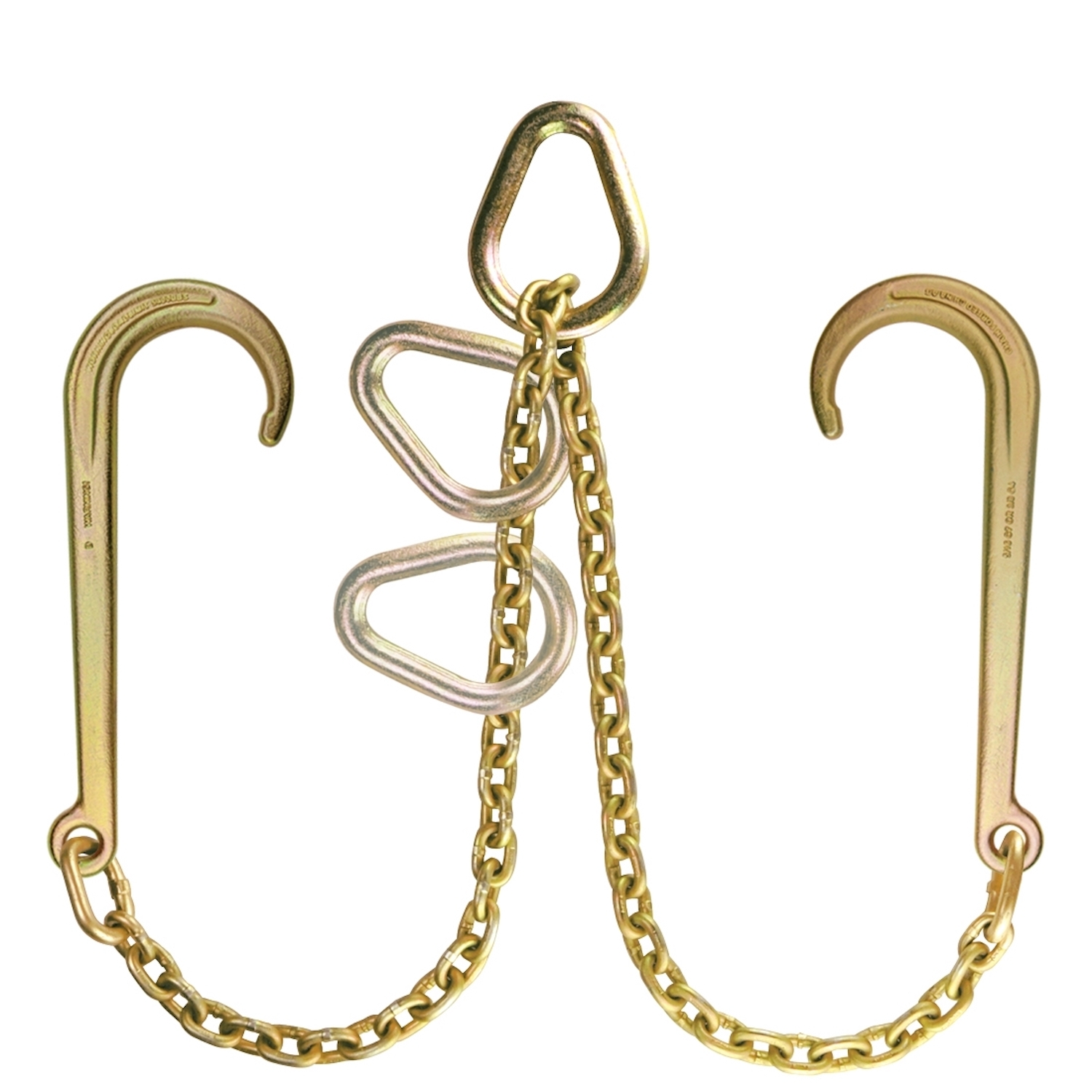 SWL 4700 lbs 40 Johnstown Grade 70 Towing Chain Bridle with 8 J-Hooks 