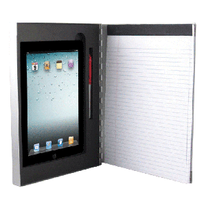 Silver Aluminum Padfolio Clipboard For iPad