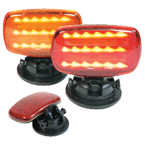VULCAN High Intensity LED Magnetic Mount Flashing Lights In Red or Amber