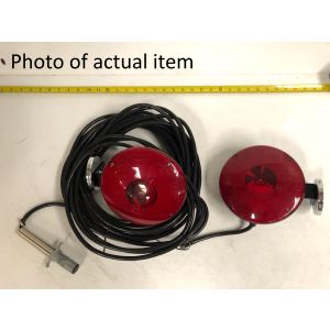 Magnetic Metal 7" Lights - Red - 50' Cord - 4 Way Plug