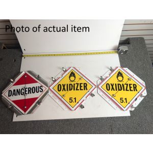 3 Changeable Warning Signs - Good Condition - Scratch And Dent