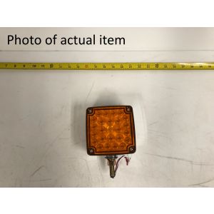 Marker Light SQ. Dbl. Post - Red/Amber - Right Side LED