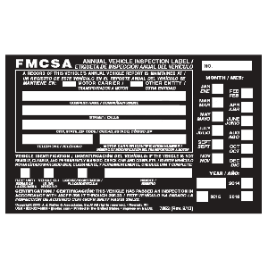 Aluminum Annual Vehicle Inspection Labels