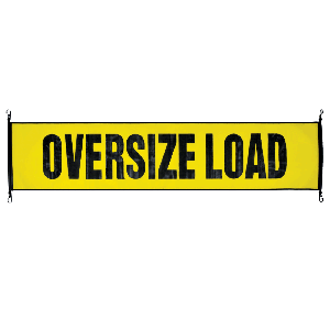 VULCAN Oversize Load Banner with Heavy Duty Metal Hooks - Stretch Cord Mesh - 18 Inch x 84 Inch