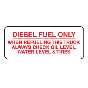 Diesel Fuel Only Decal