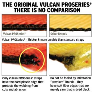 VULCAN Under Lift Tie Down with Ratchet and Hook - 2 Inch x 84 Inch - 2 Pack - PROSeries - 3,300 Pound Safe Working Load